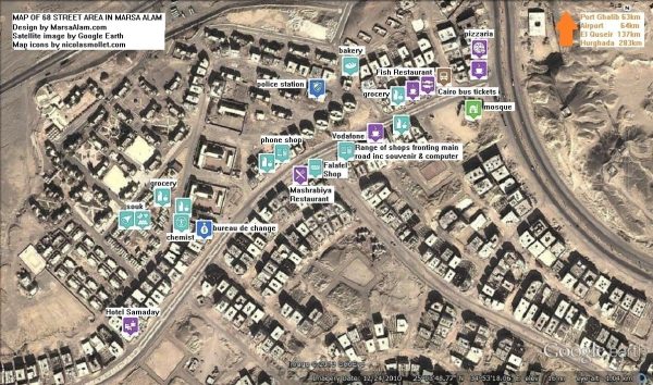 Map of Marsa Alam central area 