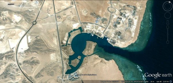 Satellite image of Port Ghalib 2004