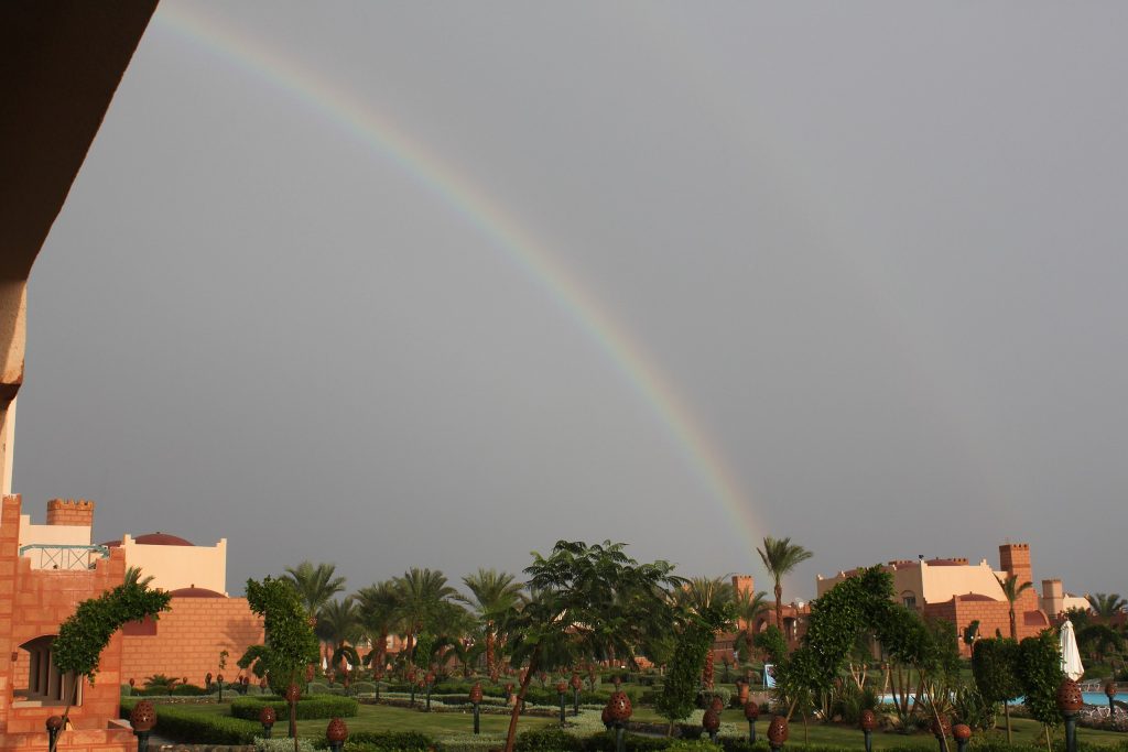 A rainbow at Akassia Swiss Resort 
Chris Barnes - CC BY 2.0 - via Wikimedia