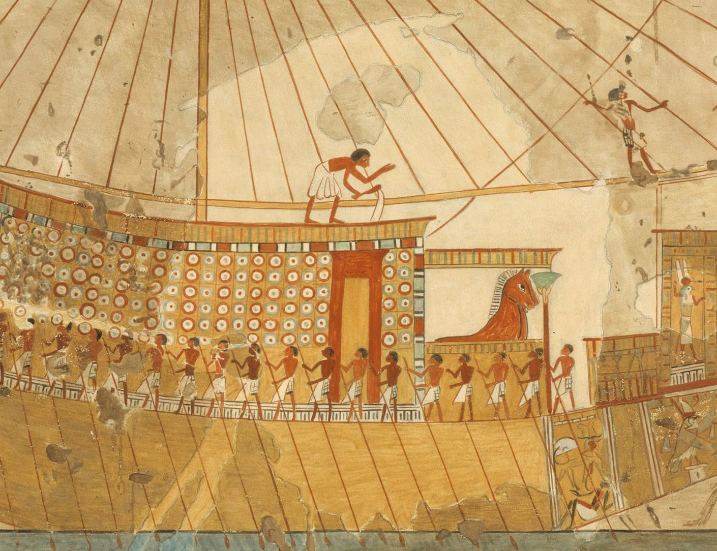 A large Pharaonic ship of that type that might have frequented the ancient port at El Quseir c 1479 BC 
Metropolitan Museum of Art, 
Public Domain via Wikimedia Commons