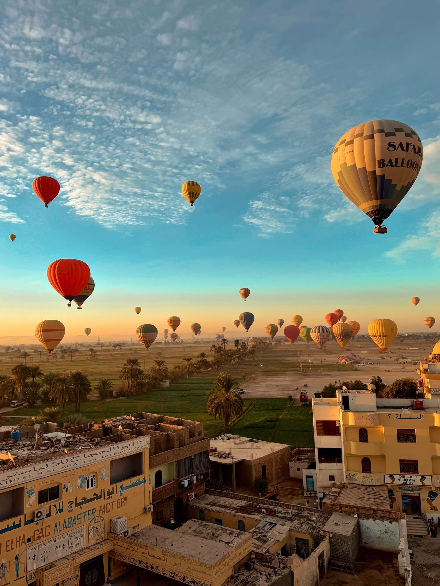 The magnificent morning view looking south from the Abu El Hag Alabaster Factory across Luxor Ballooning Airport and the West Bank. Photo credit: GirlvsGlobe86 via Pexels.com