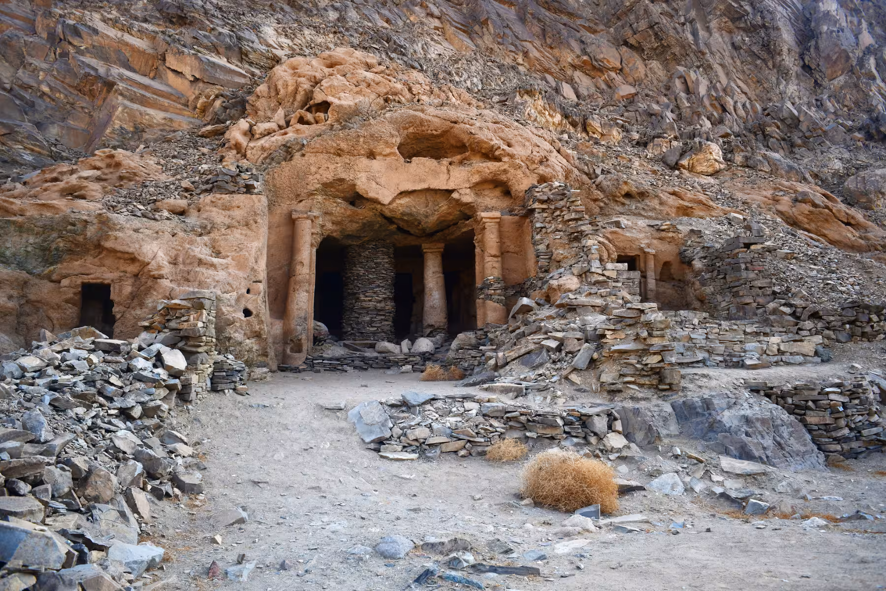 This multi chambered temple hewn from the rock is rarely visited. 
Photo Sarah C Murray – CC BY-SA 2.0 – via Flickr