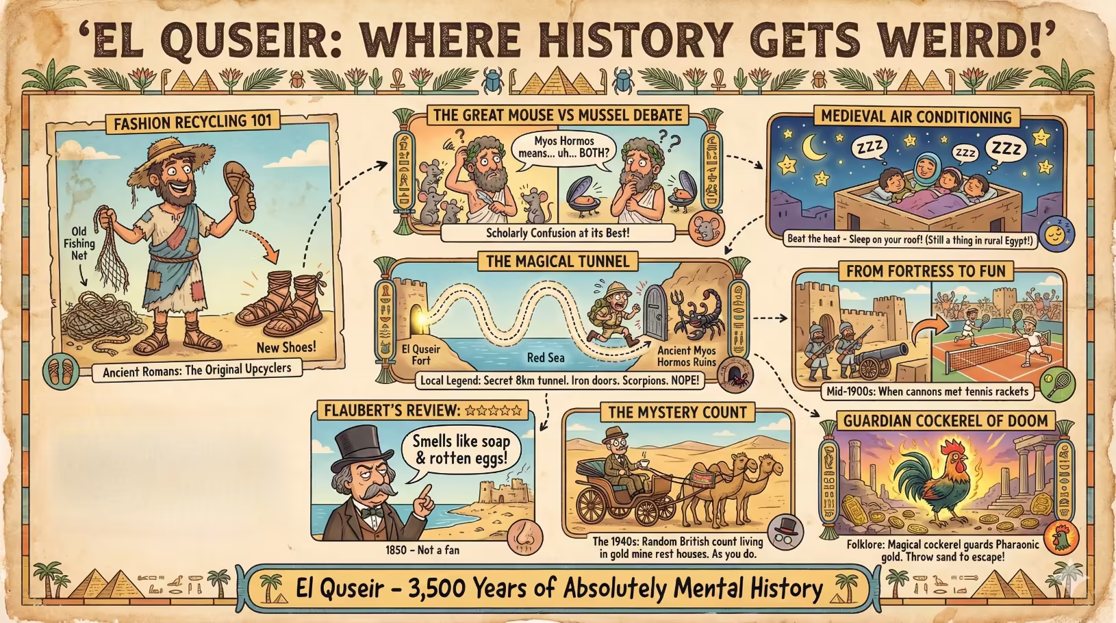 Fun Infographic: El Quseir: Where History Gets Weird. 