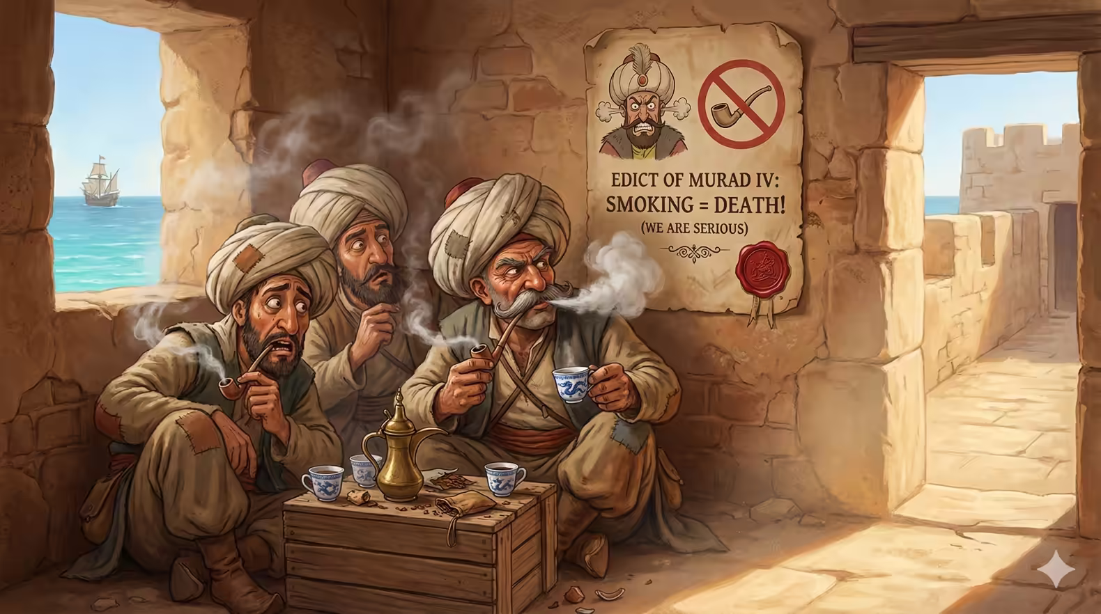 Soldiers at El Quseir smoked despite the risks.
MarsaAlam.com: AI gen using Google Gemini